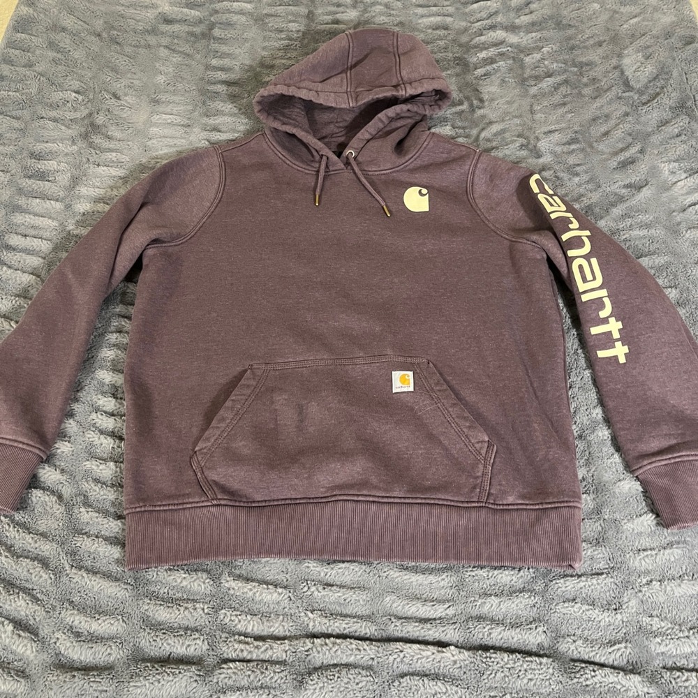Carhartt Boys Youth Large 12-14 Relaxed Fit Hoodie Purple Heather 102791 V27